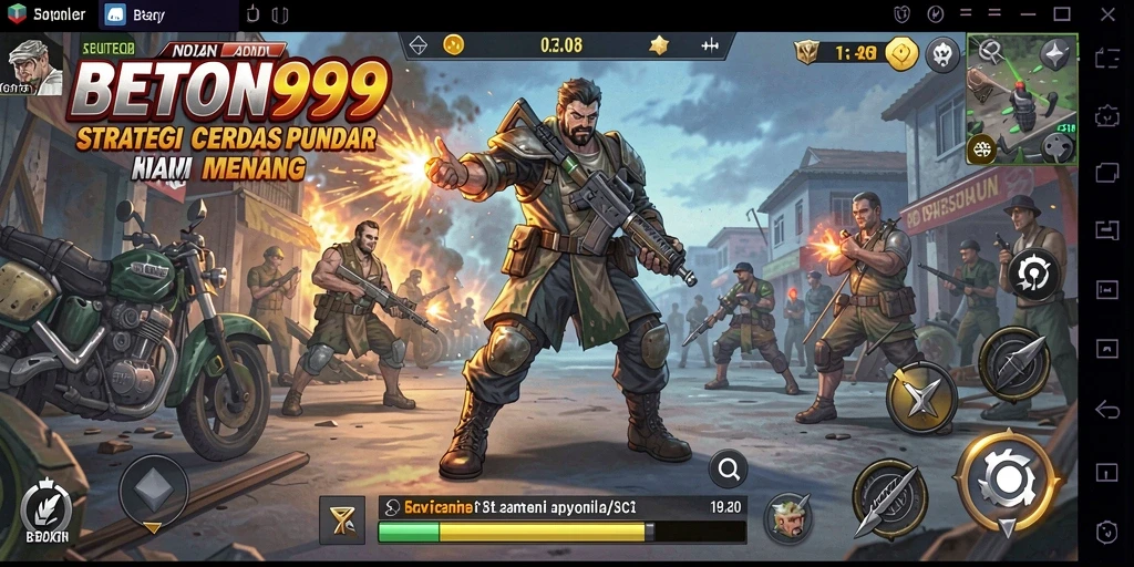 Tampilan gameplay strategi mendetail dari BETON999 yang menantang.