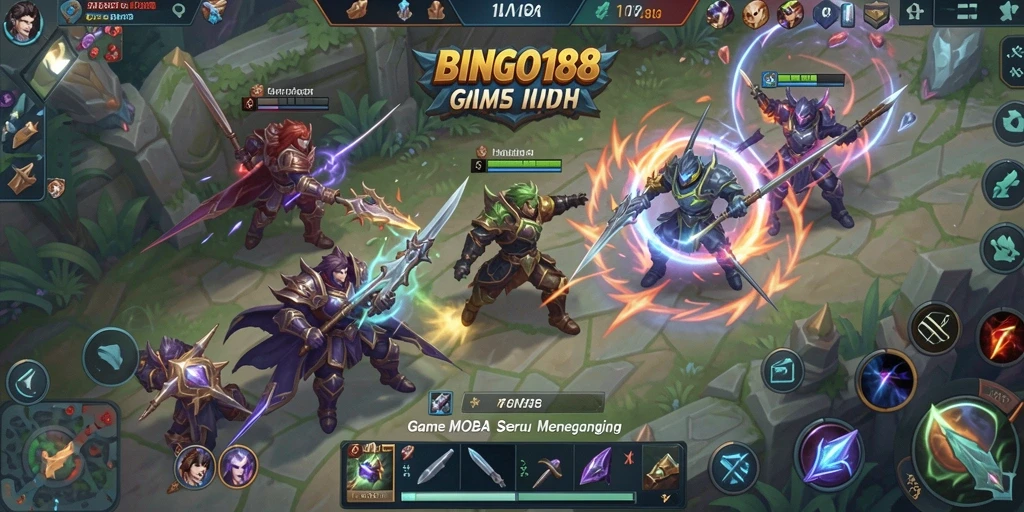 Tangkapan layar gameplay BINGO188 dengan karakter beraksi dalam pertempuran.