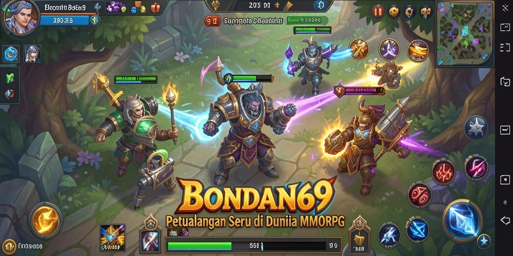 Tampilan gameplay BONDAN69 dengan aksi seru di dunia MMORPG.