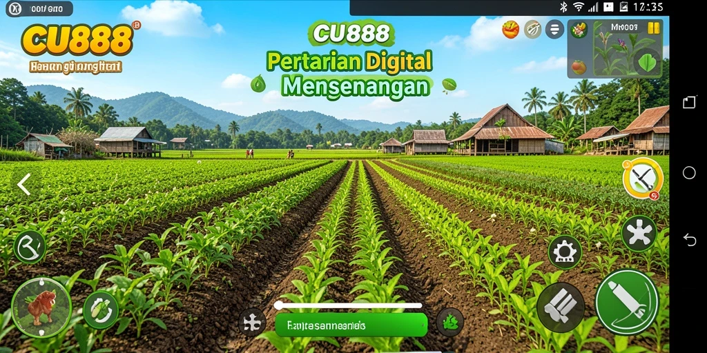 Tangkapan layar CU888 menunjukkan momen seru saat bertani.