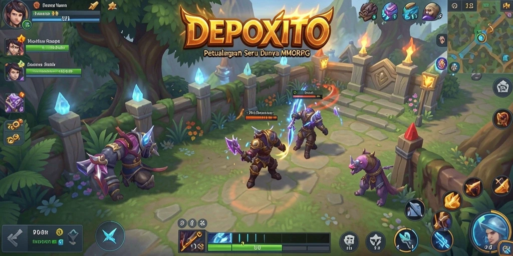Screenshot DEPOXITO menunjukkan aksi seru dalam pertarungan MMORPG.