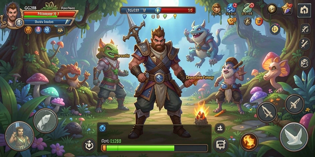 Tampilan gameplay GG288 menunjukkan suasana petualangan yang penuh aksi.