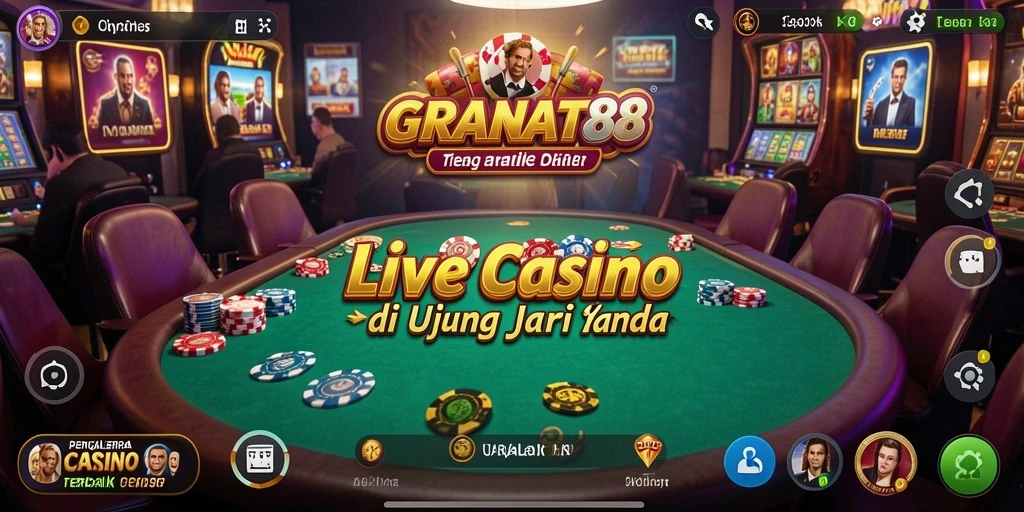 Gameplay Live Casino yang mendebarkan dengan dealer langsung.