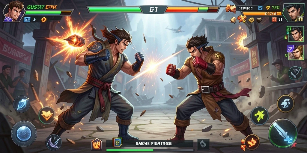 Gameplay fighting seru dengan grafis menakjubkan di GUS77.