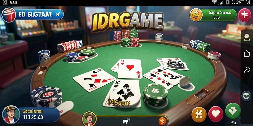Tampilan gameplay Gaple yang seru dan interaktif di IDRGAME.