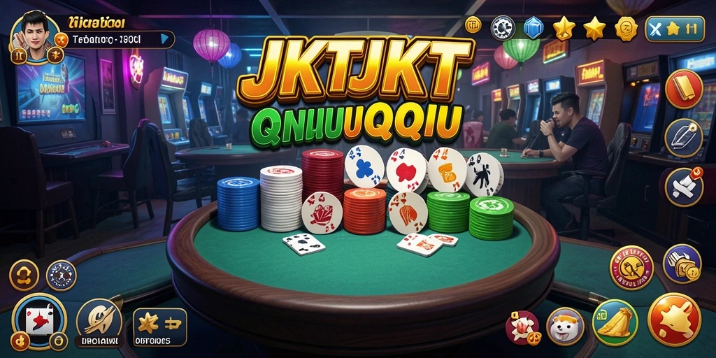 Tampilan gameplay QiuQiu yang penuh warna dan seru.