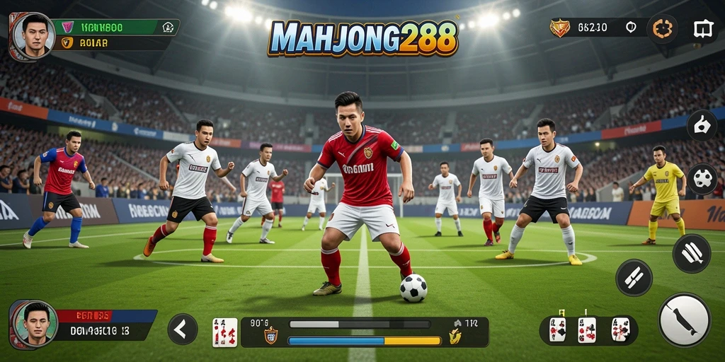 Tampilan aksi sepak bola yang mendebarkan di MAHJONG288.