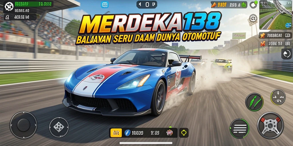Tampilan gameplay seru dan menegangkan dalam balapan MERDEKA138.
