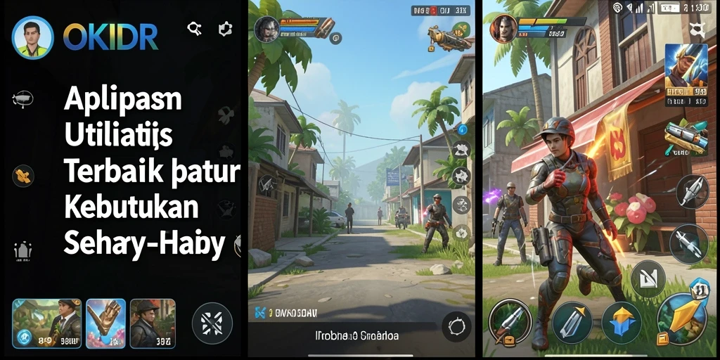 Tampilan utama OKIDR dengan fitur utilitas yang memudahkan pengguna.