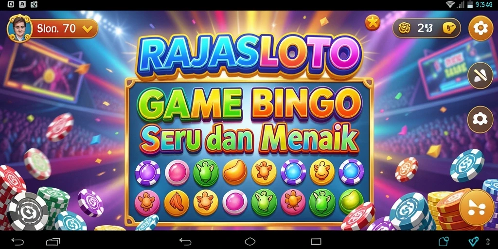 Tampilan gameplay RAJASLOTO menunjukkan keseruan bermain Bingo.