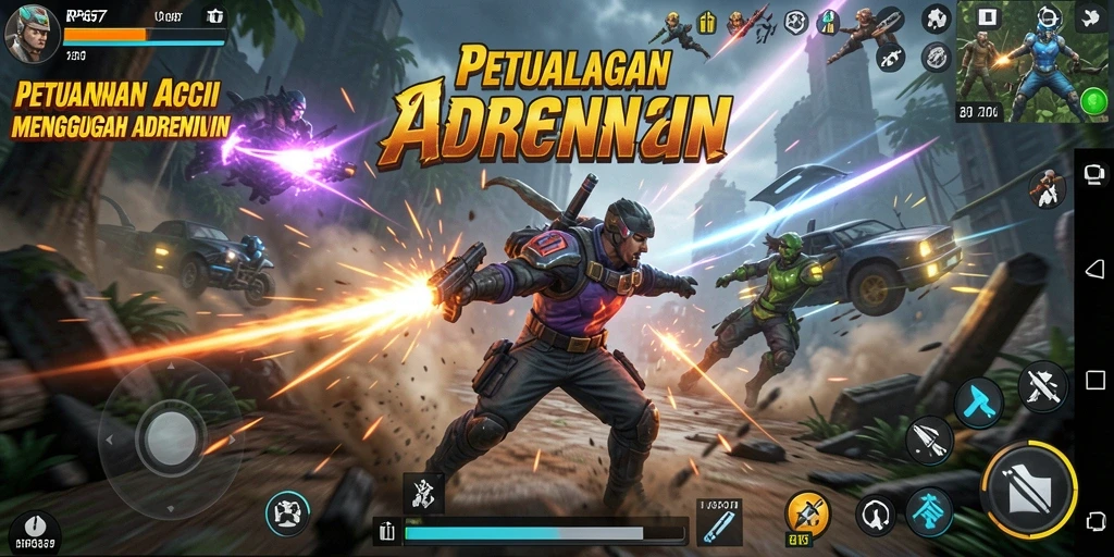 Tampilan seru dari gameplay RP6677 dengan aksi mendebarkan.