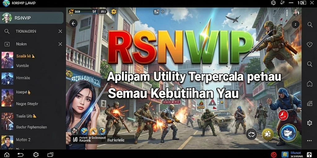 Screenshot RSNVIP menampilkan antarmuka aplikasi Utility yang ramah pengguna.