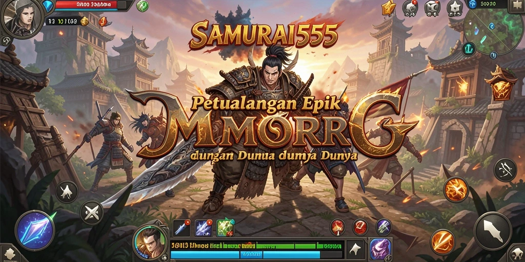Tampilan gameplay SAMURAI555 yang mengesankan dengan aksi epik samurai.
