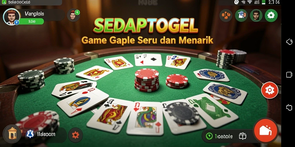 Gameplay seru Gaple dengan tampilan intuitif di SEDAPTOGEL.