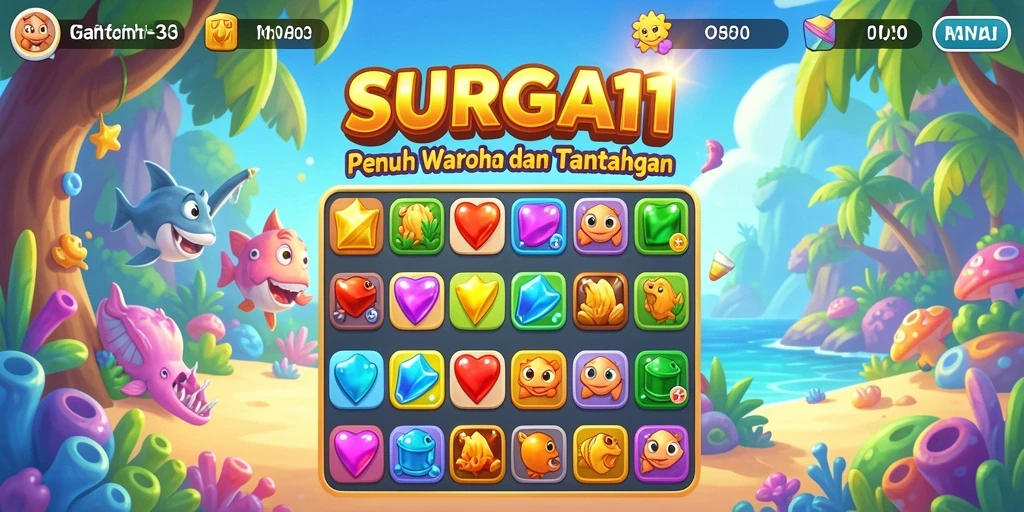Tangkapan layar dari gameplay SURGA11 yang seru dan penuh warna.