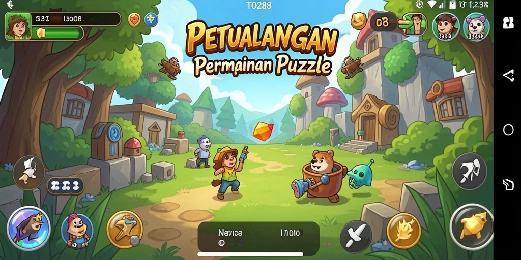 Tampilan gameplay TO288 dengan puzzle seru yang menantang.
