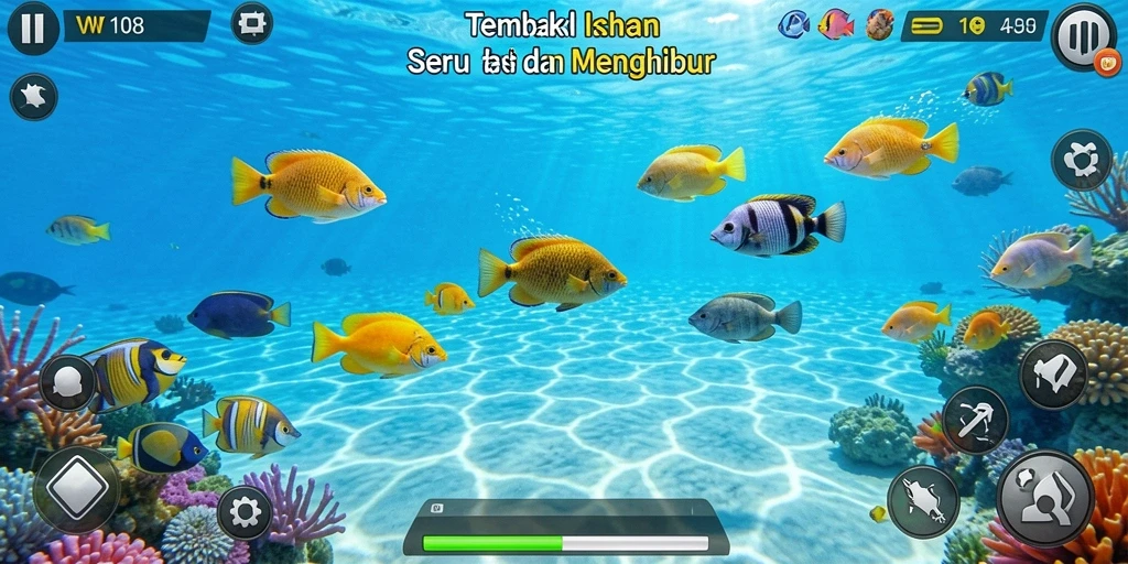 Tampilan menarik dari gameplay Tembak Ikan VW108 yang seru.